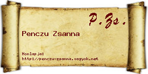 Penczu Zsanna névjegykártya